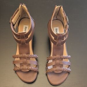 Rachel Shoes Girls Josette Brown Braided Kids Sandals